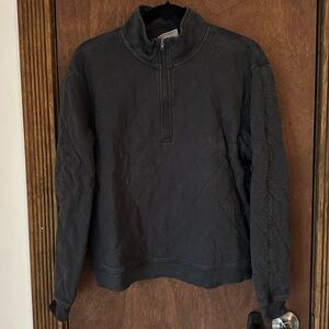 Quilted Quarter Zip Sweatshirt